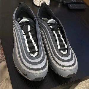 Nike Gray and Black Sneakers with Sleek Design